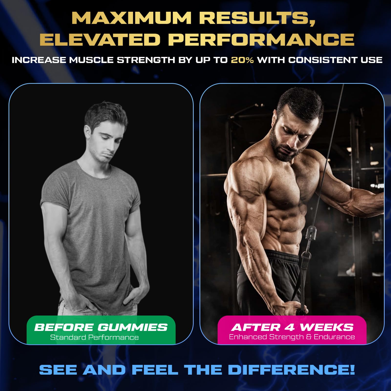 Kukaly Creatine Gummies Non-GMO and sugar-free, gluten-free.