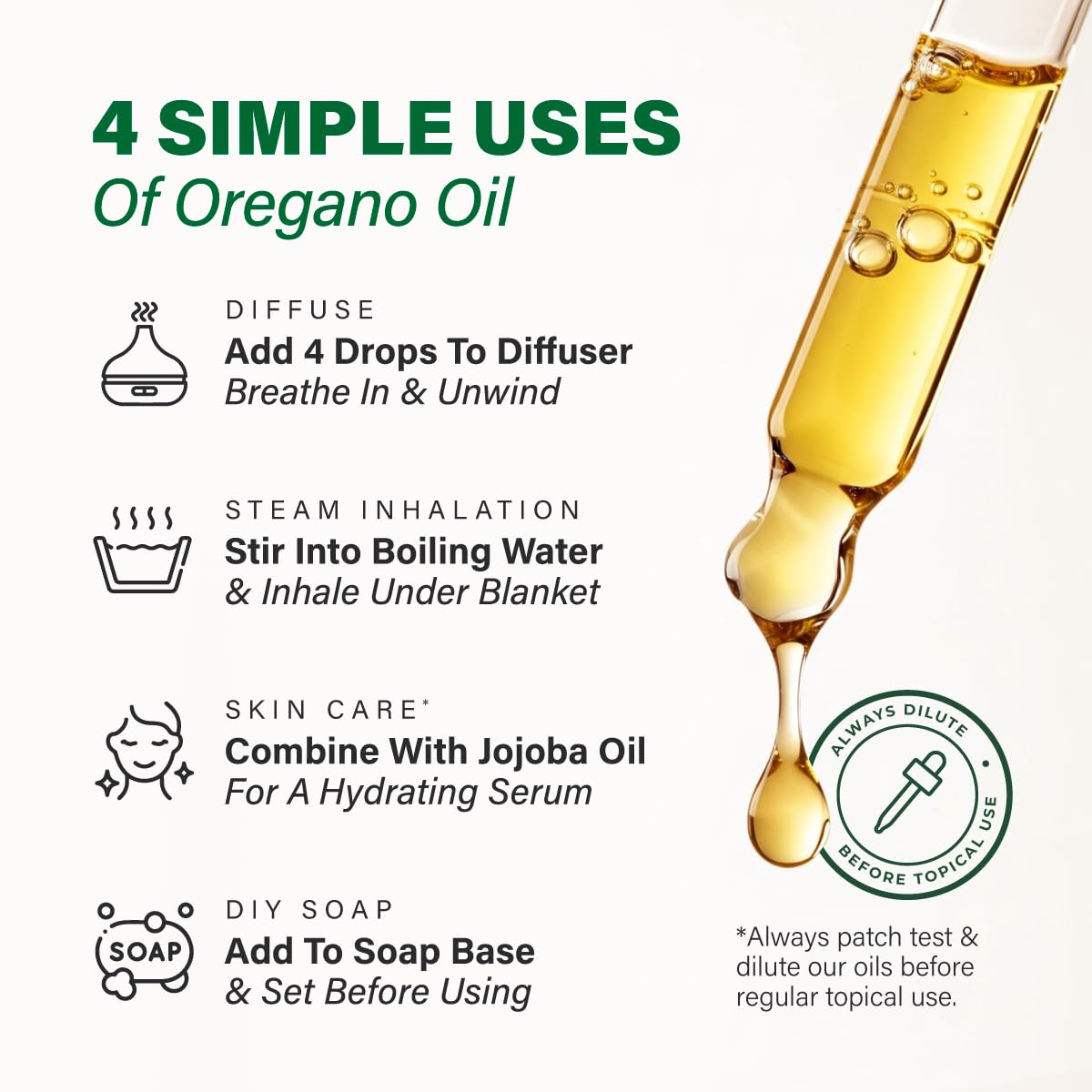 KUKKA oregano oil for steam inhalation and aromatherapy routines.