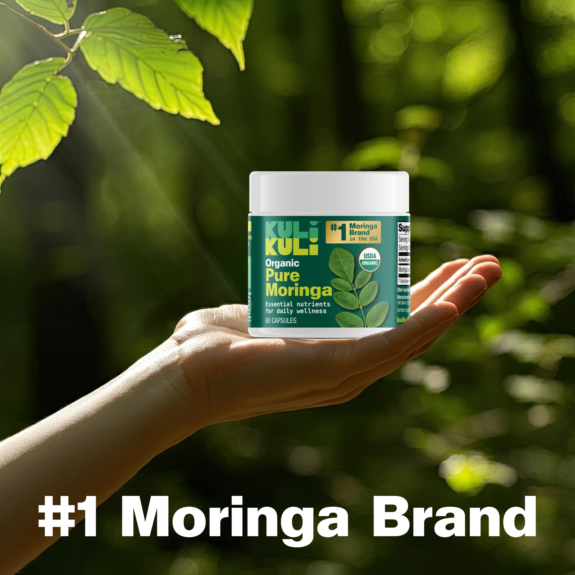 Kuli Kuli moringa capsules manufactured in the US with care