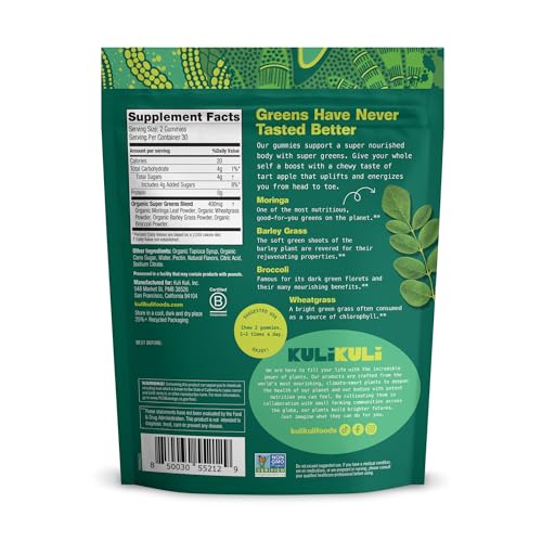 Kuli Kuli moringa leaves close-up highlighting plant-based ingredients