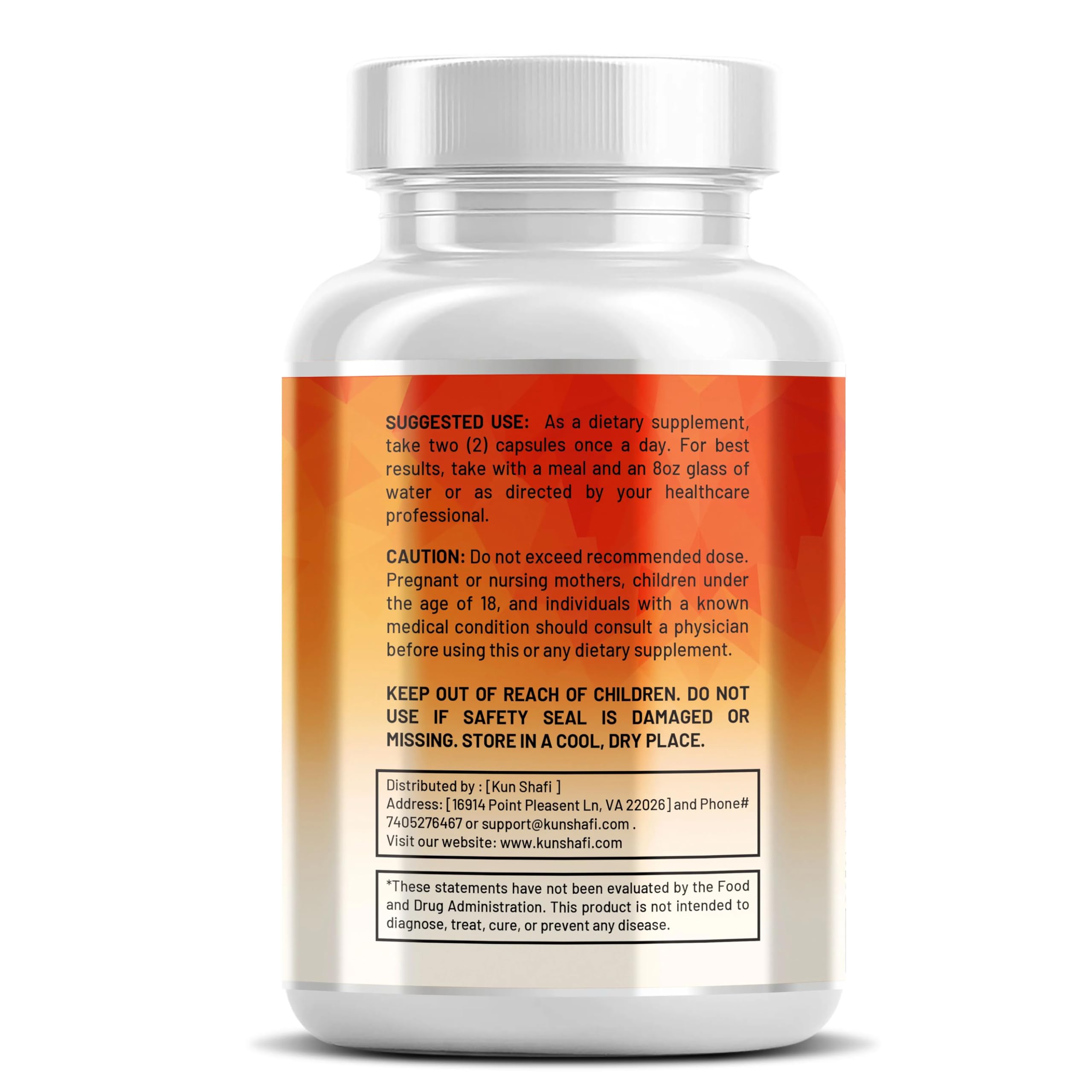 Kun Shafi two-capsule serving for daily wellness routine