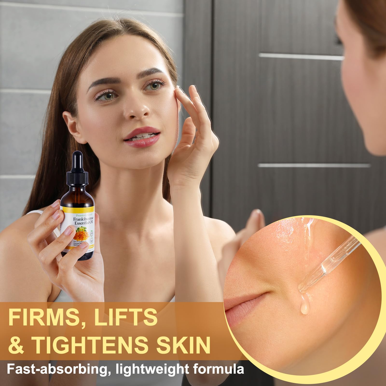 Kurchugo Frankincense facial care application promoting a healthy glow.