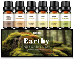 KURJIME Essential Oil Peppermint bottle close-up for a refreshing room scent