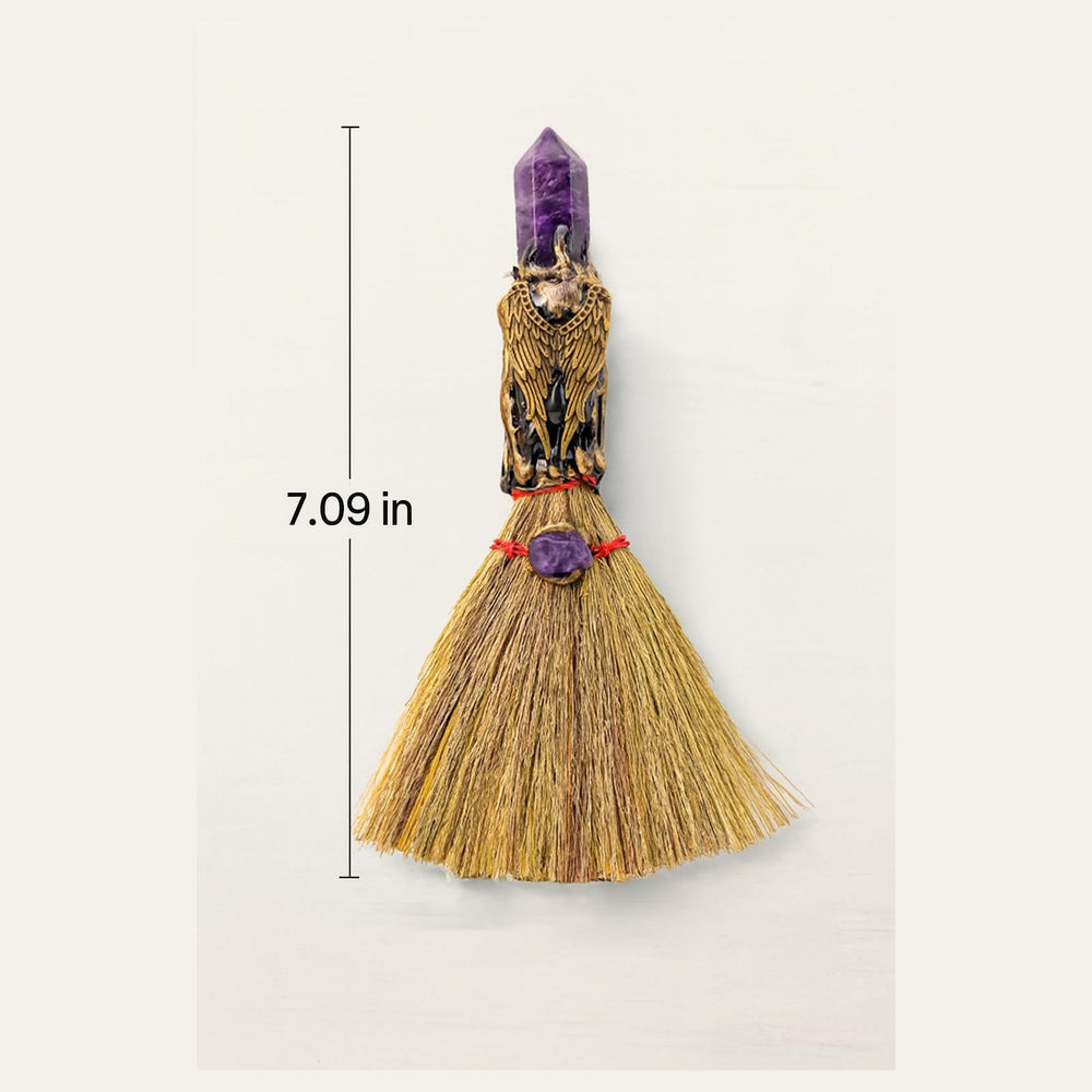 Kutiayta gift-ready broom decor for crystal lovers and mindful spaces.