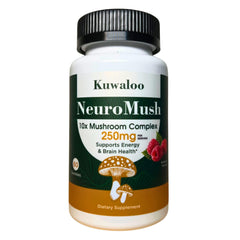 Kuwaloo Worlds Smartest Mushroom Complex Gummies bottle for easy daily focus.