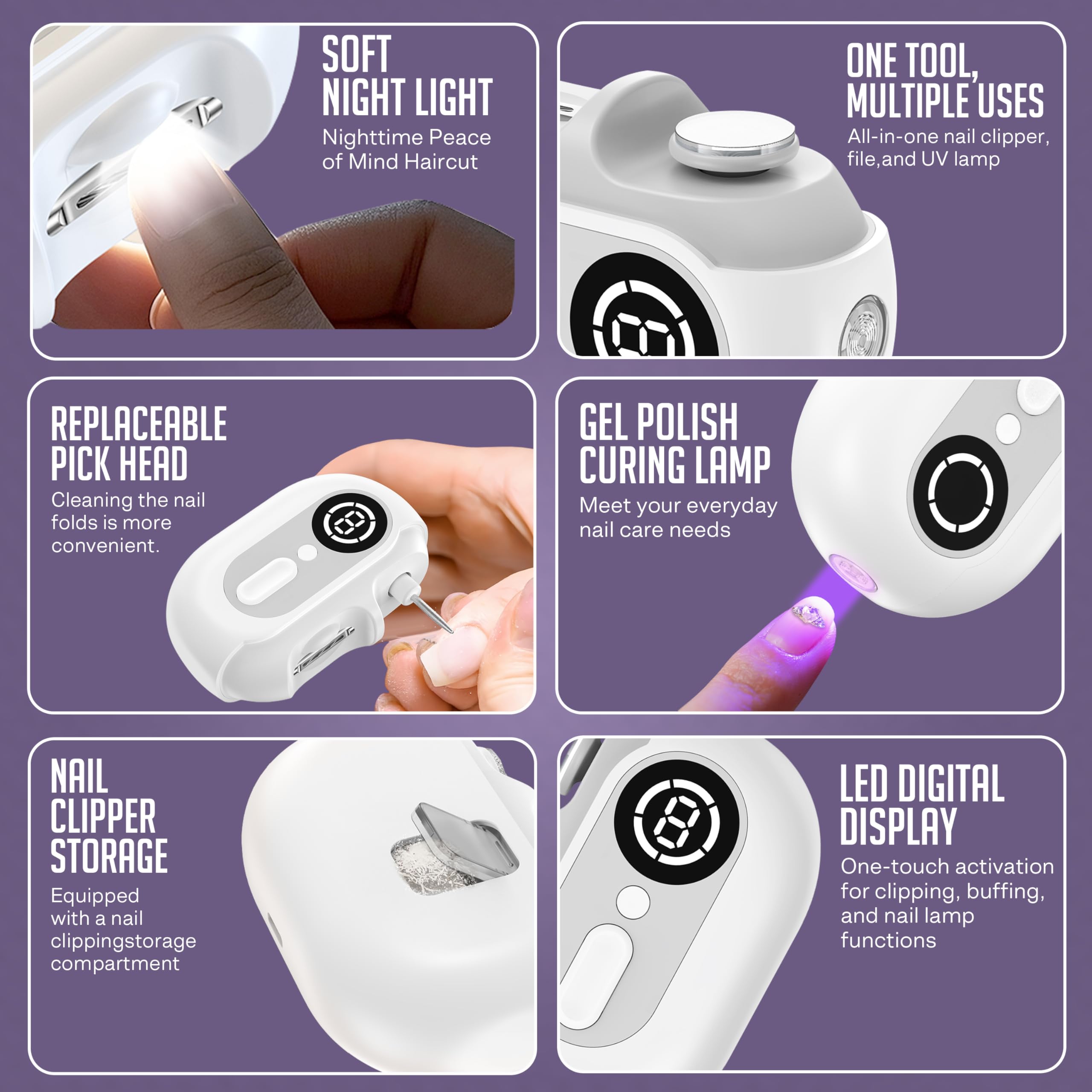 kvkor EasyClip adjustable speed enables gentle baby or precise adult trims