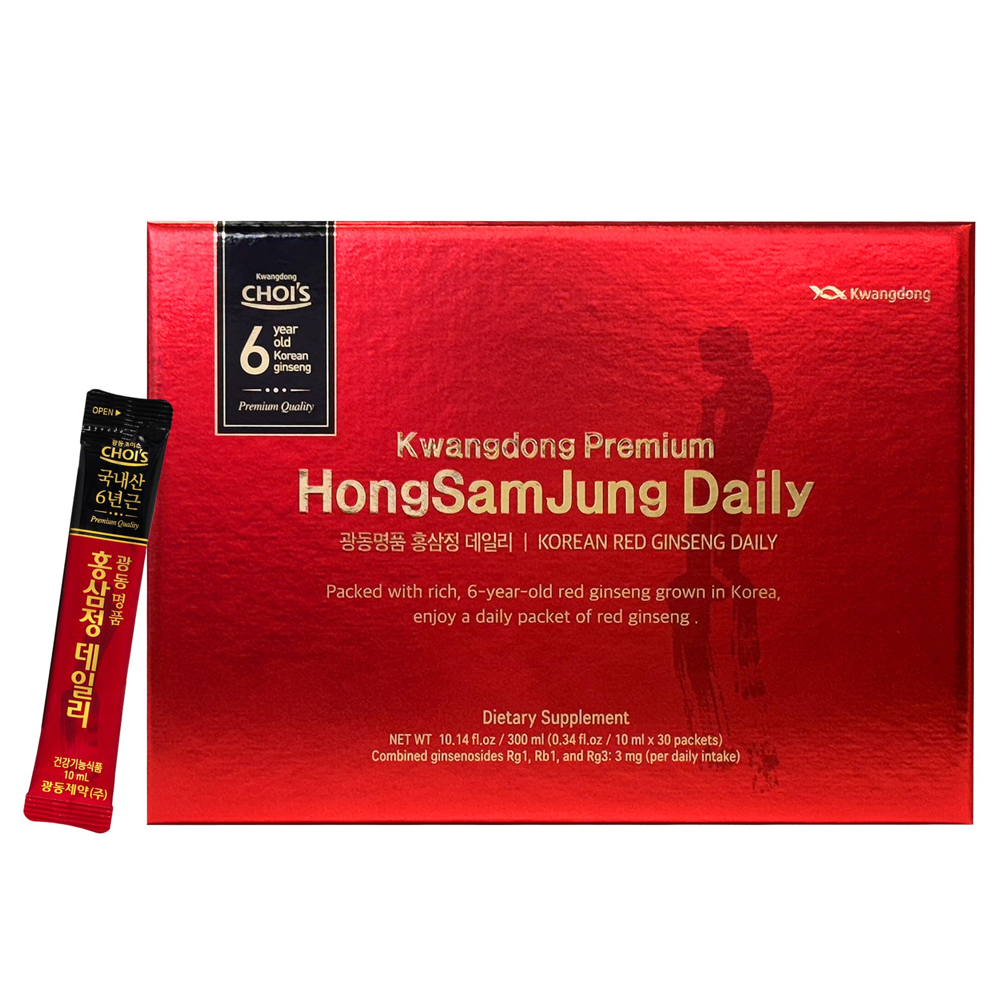 KWANGDONG Premium Korean Red Ginseng Daily Stick for sustained energy.