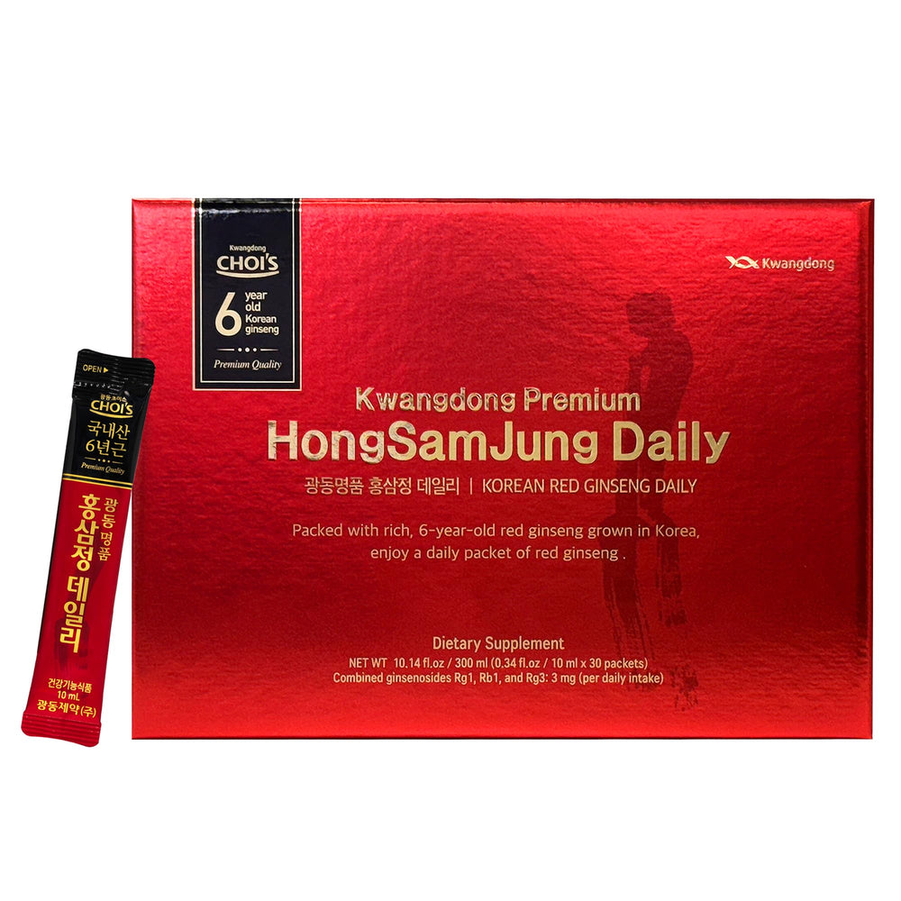 KWANGDONG Premium Korean Red Ginseng Daily Stick for sustained energy.