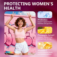 Packaging box for KXVUDE Nuora gummies with probiotic blend information