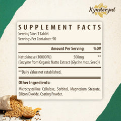 Kynderynl organic natto source soybeans used in fermentation for daily digestion support.
