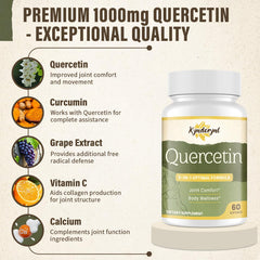 Kynderynl Quercetin 1000mg softgels closeup of capsules for daily mobility