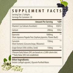 Kynderynl Quercetin softgels being poured, easy daily mobility and recovery.