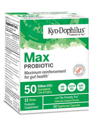 Kyo-Dophilus Max Probiotics bottle front showing 50B CFU for digestive balance