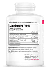 Kyolic 101 bottle side label highlights organic garlic and non-GMO sourcing.
