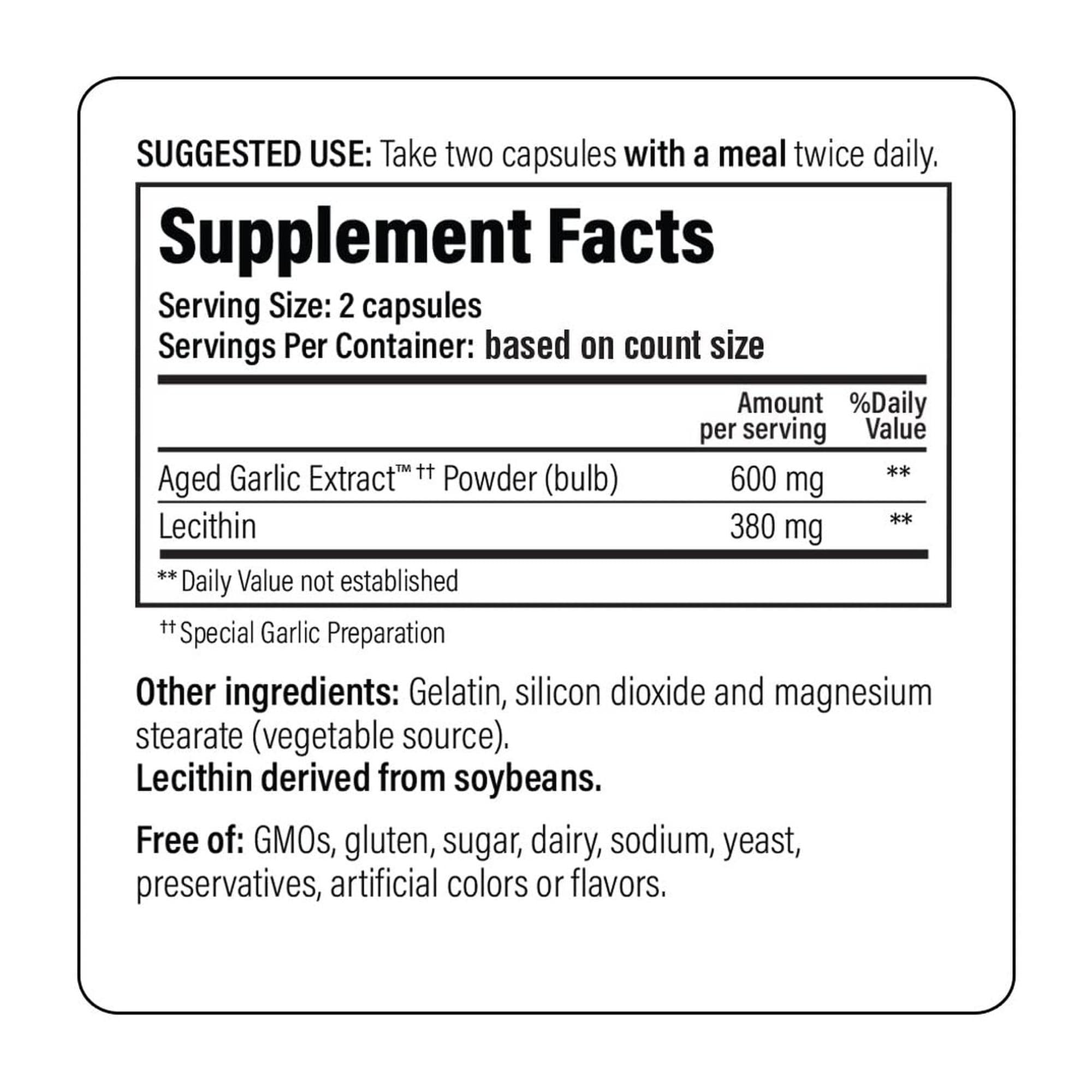 Kyolic packaging box emphasizes aged garlic and cholesterol support features