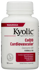 Kyolic Aged Garlic Extract Formula 110 bottle showing odorless, organic garlic for daily wellness.