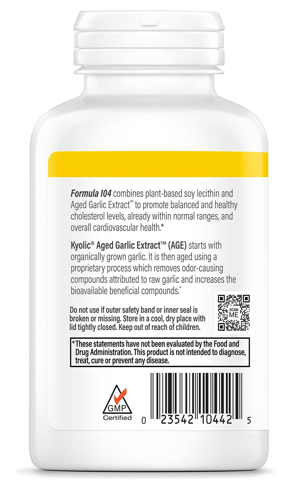 Kyolic aging process image—odorless garlic compounds developed through extended aging.