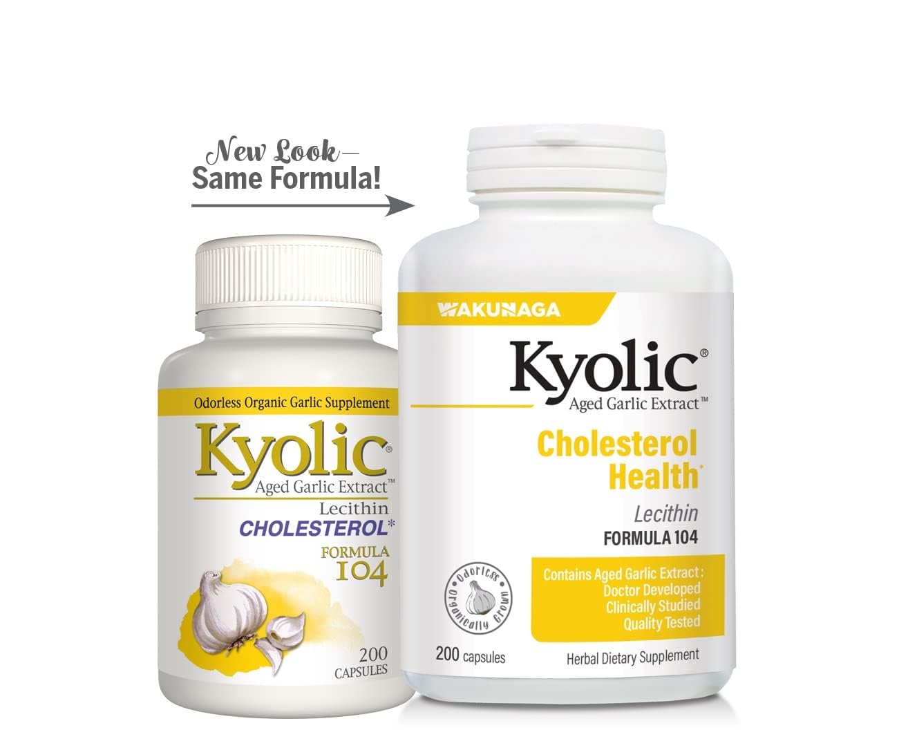 Kyolic bottle on shelf—convenient daily dose for cholesterol-friendly living.