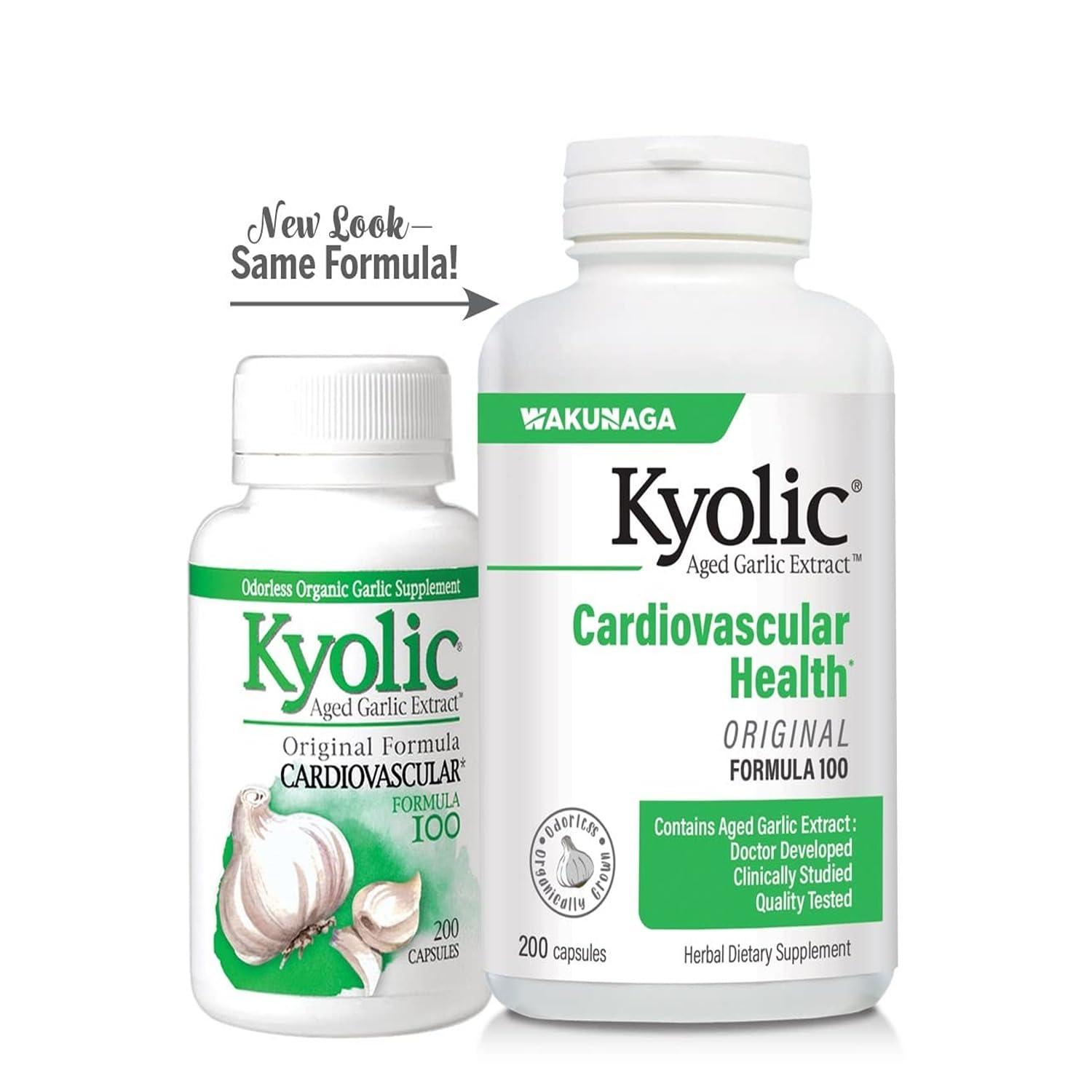 Kyolic bottle and packaging view showcasing high-quality, science-backed supplement.