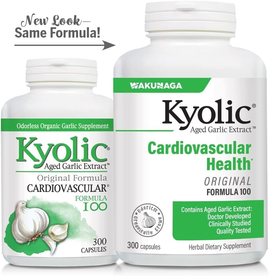 Kyolic bottle with label emphasizing gluten-free formula.