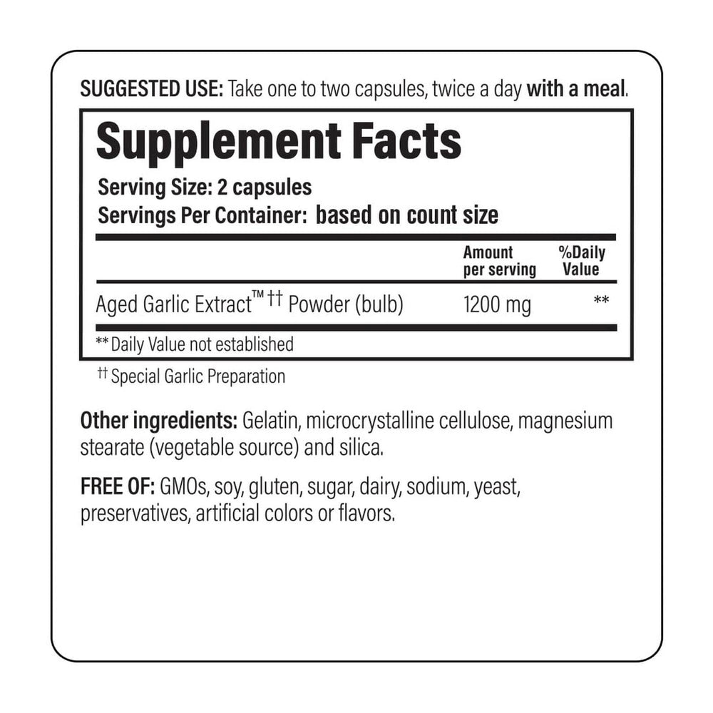 Dispensed Kyolic capsules shown for convenient daily use.