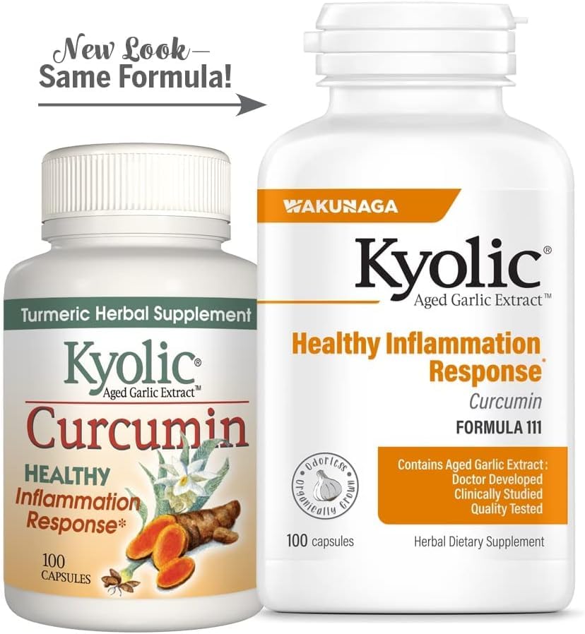 Daily-use Kyolic Curcumin capsules shown for easy routine.