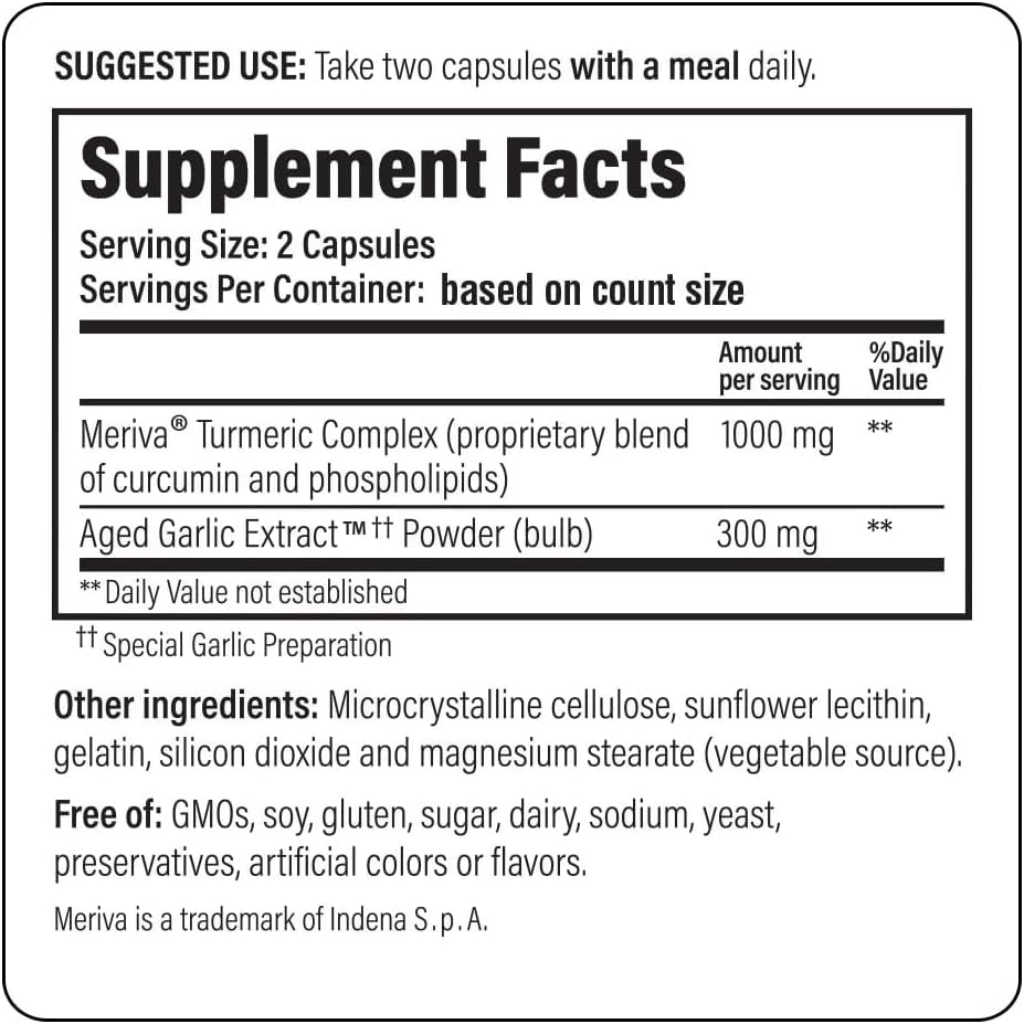 Packaging display for Kyolic Curcumin emphasizes quality and daily use.