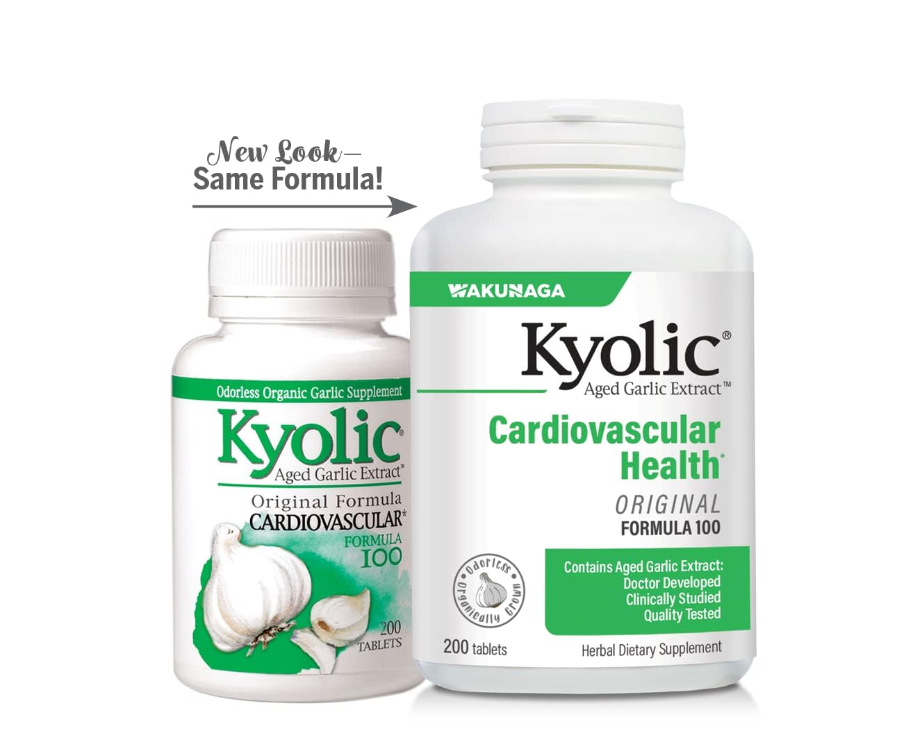 Kyolic Formula 100 daily-use with water to demonstrate convenient supplementation.