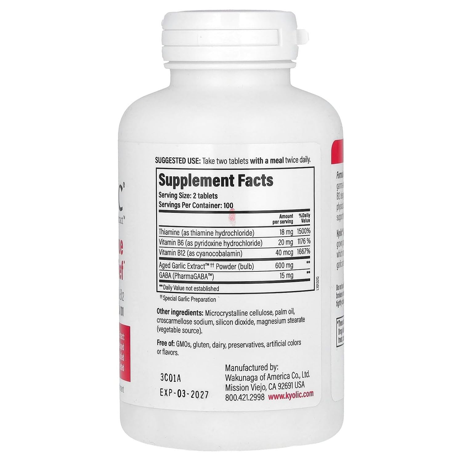 Kyolic Formula 101 tablets pack highlighting daily energy and immune wellness.