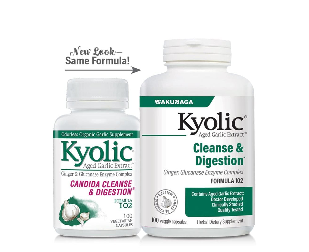 Kyolic Formula 102 bottle in daily routine context for immune and detox support