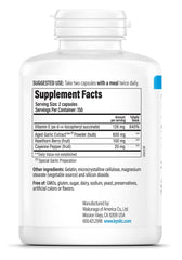 Close-up of Kyolic Formula 106 capsules illustrating gentle digestion use