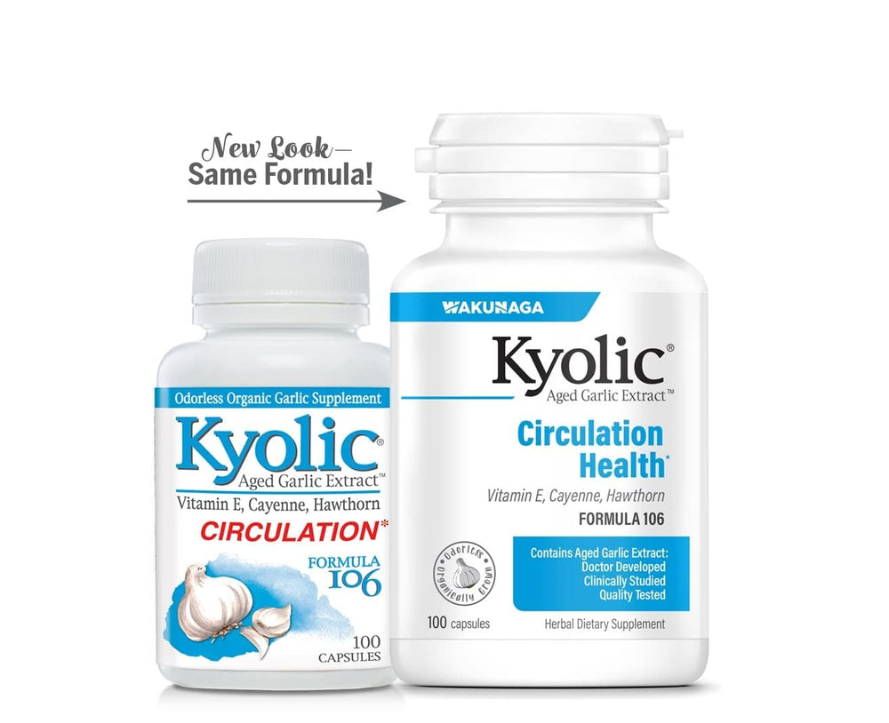 Kyolic heart health blend packaging showcases Vitamin E and supporting herbs