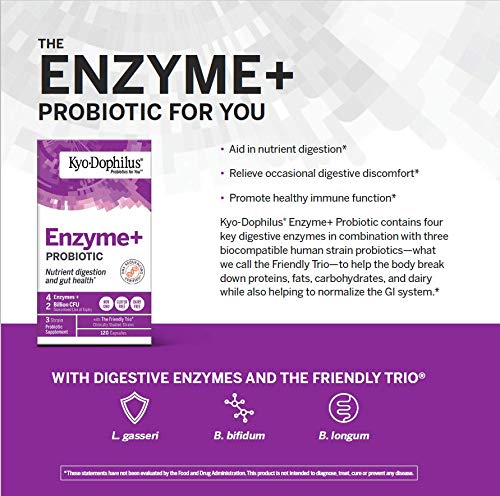Kyolic Kyo-Dophilus Enzymes packaging box with seal indicating freshness