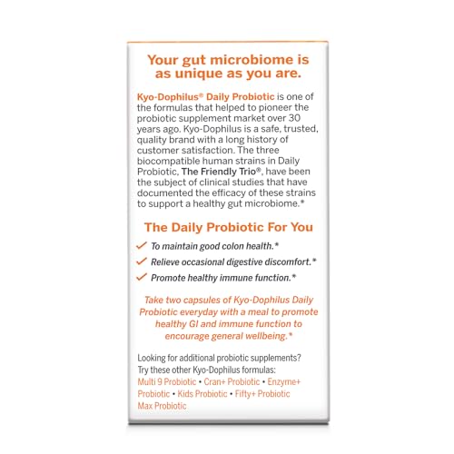 Vial legible text signaling dairy-free and non-GMO probiotic blend.