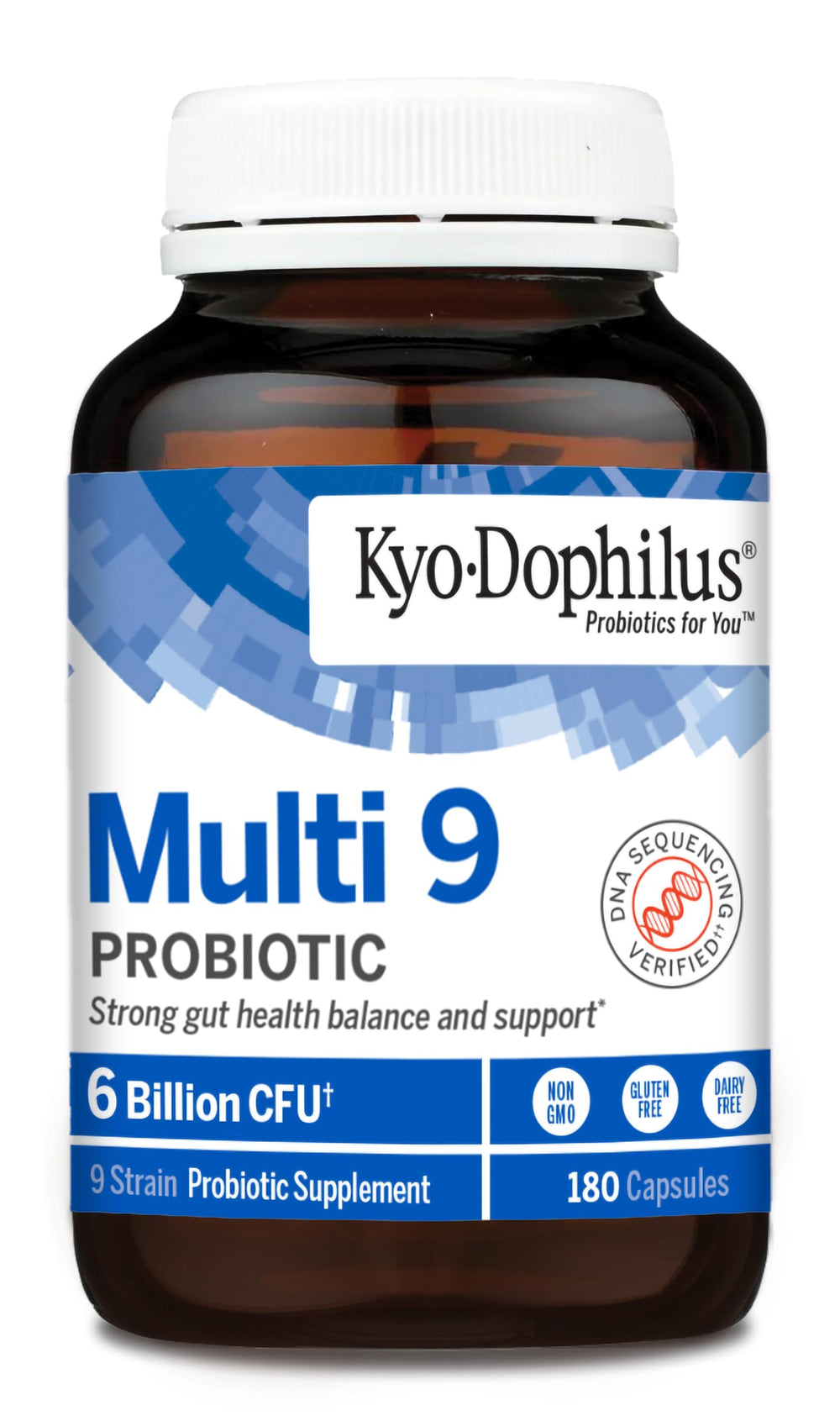 Close-up of Kyolic Kyo-Dophilus Multi 9 capsules ready for daily digestive support