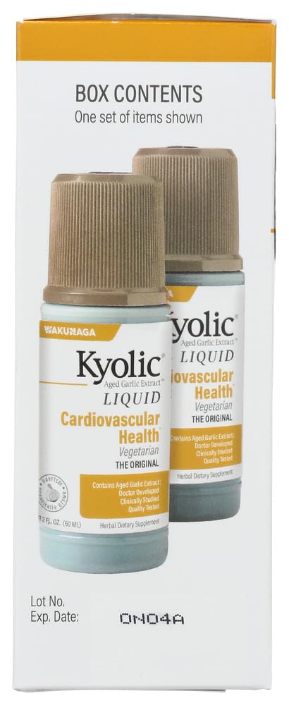 Kyolic Liquid Plain two-pack bottles on shelf for potential immune support.