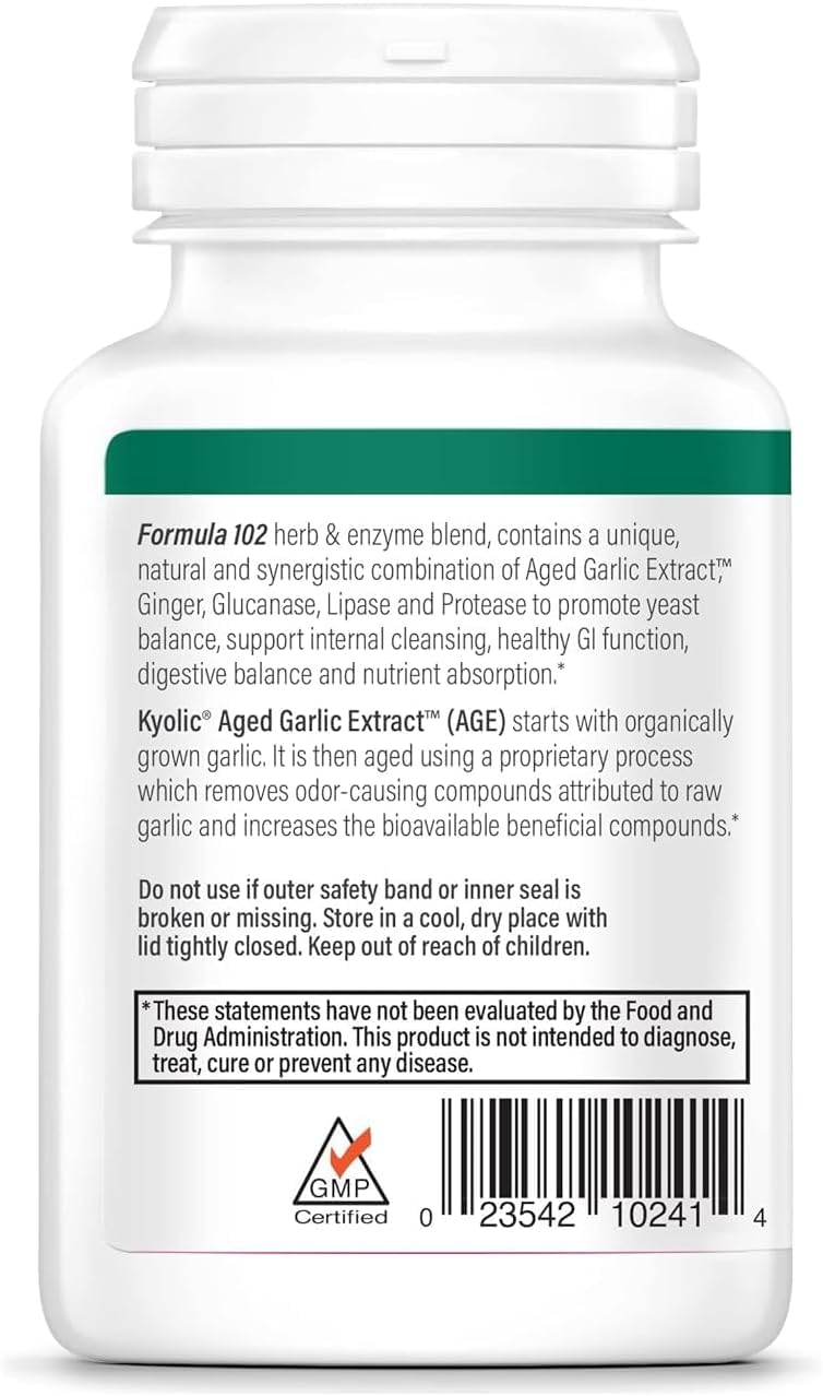 Kyolic organic garlic source aging process highlights quality ingredients for daily use