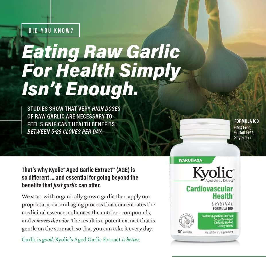 Kyolic vegan dairy-free non-GMO packaging icon indicating suitability.