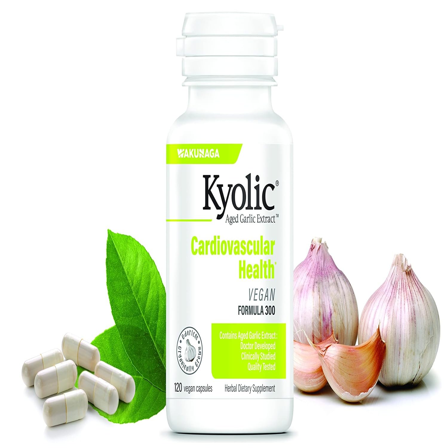 Wellness lifestyle scene featuring Kyolic on a kitchen counter for daily use.