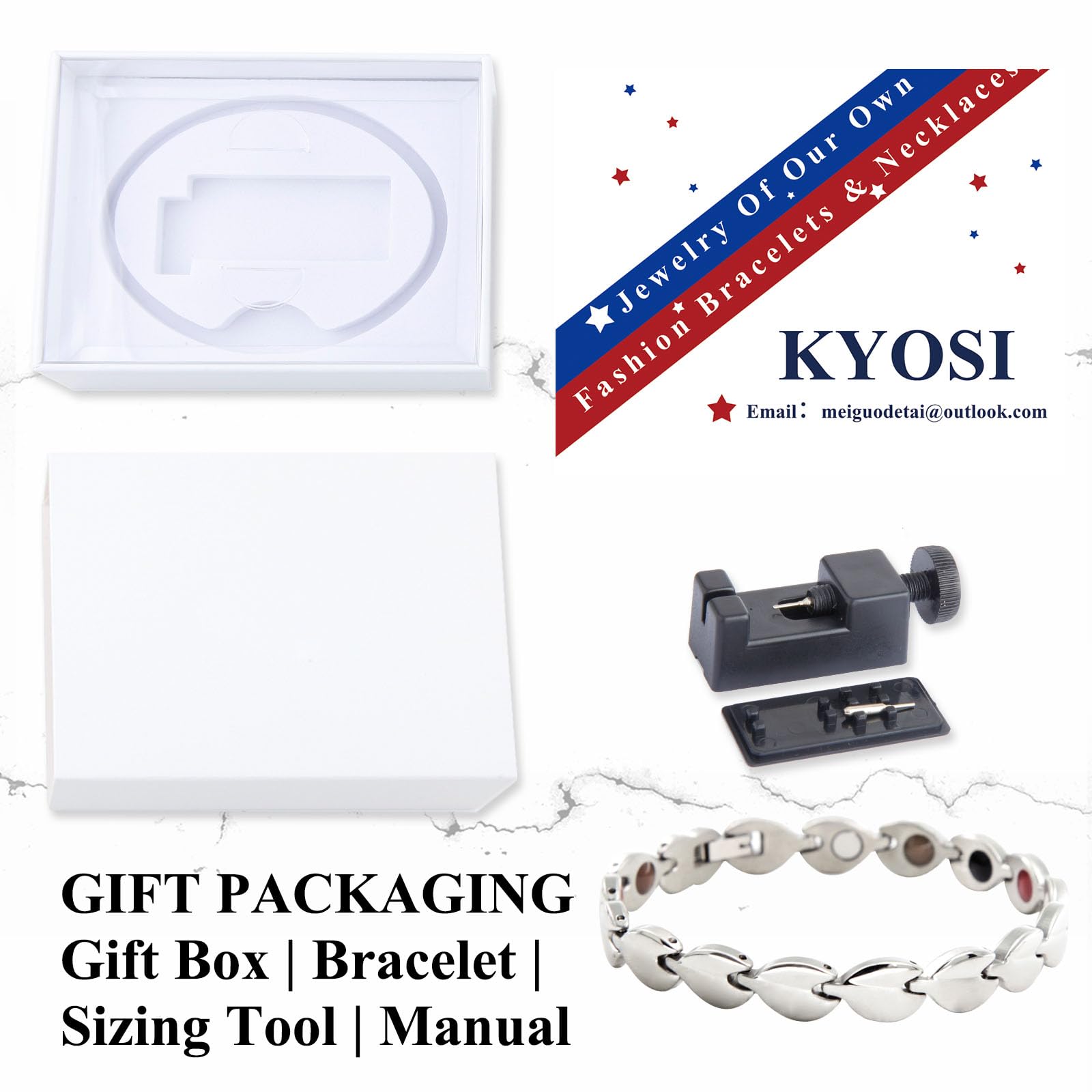Bracelet edge design smooth, comfortable wearing all day.