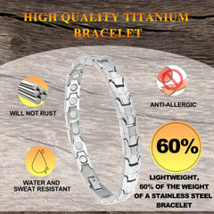 KYOSI women's link bracelet blends fashion with wellness for versatile outfits.