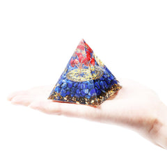 KYTRSTX Orgone Pyramid emits soft light for relaxing ambience