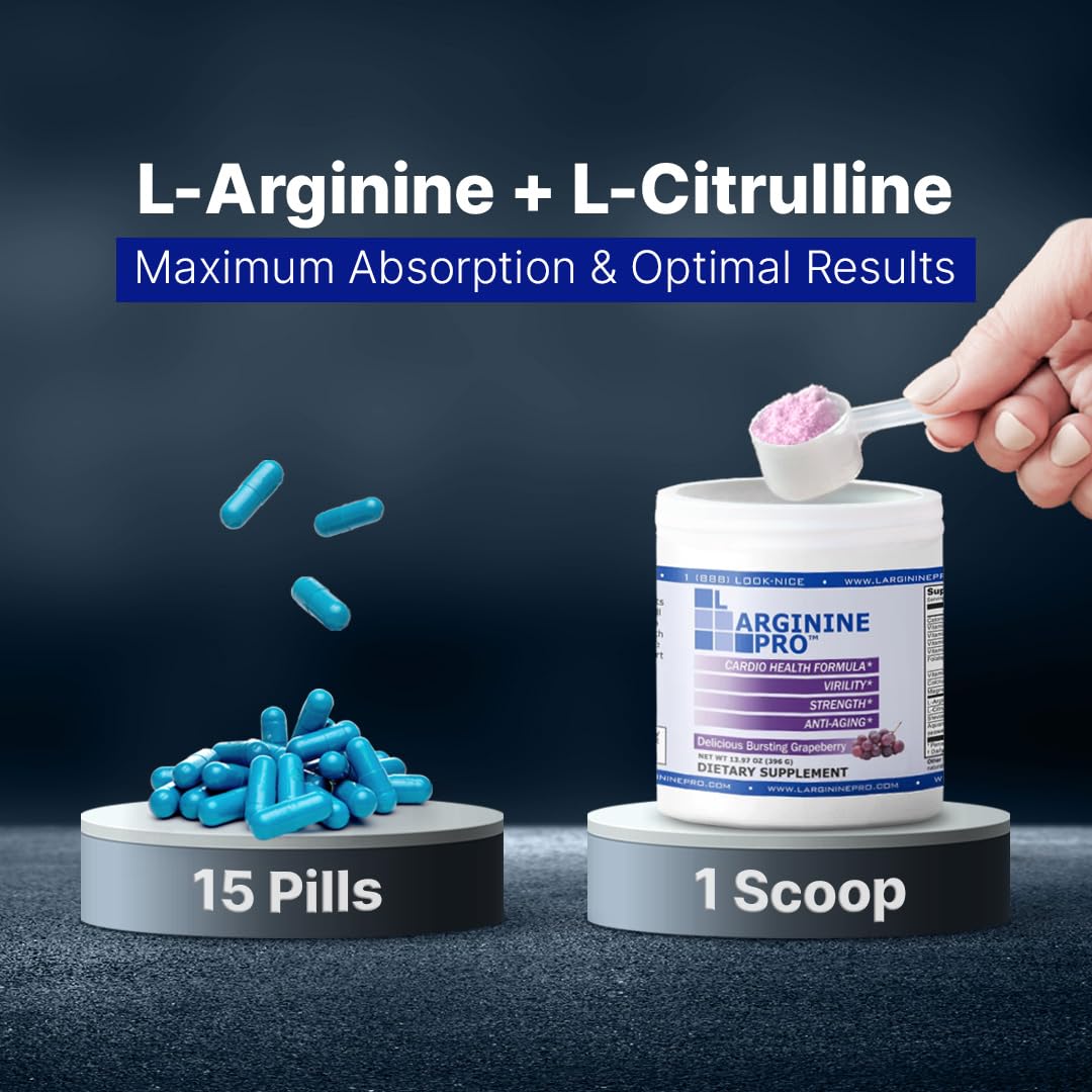 L-Arginine PRO grapeberry measuring spoon prep