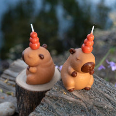 L&M Gifts capybara candle fruity aroma adds tropical vibes to room