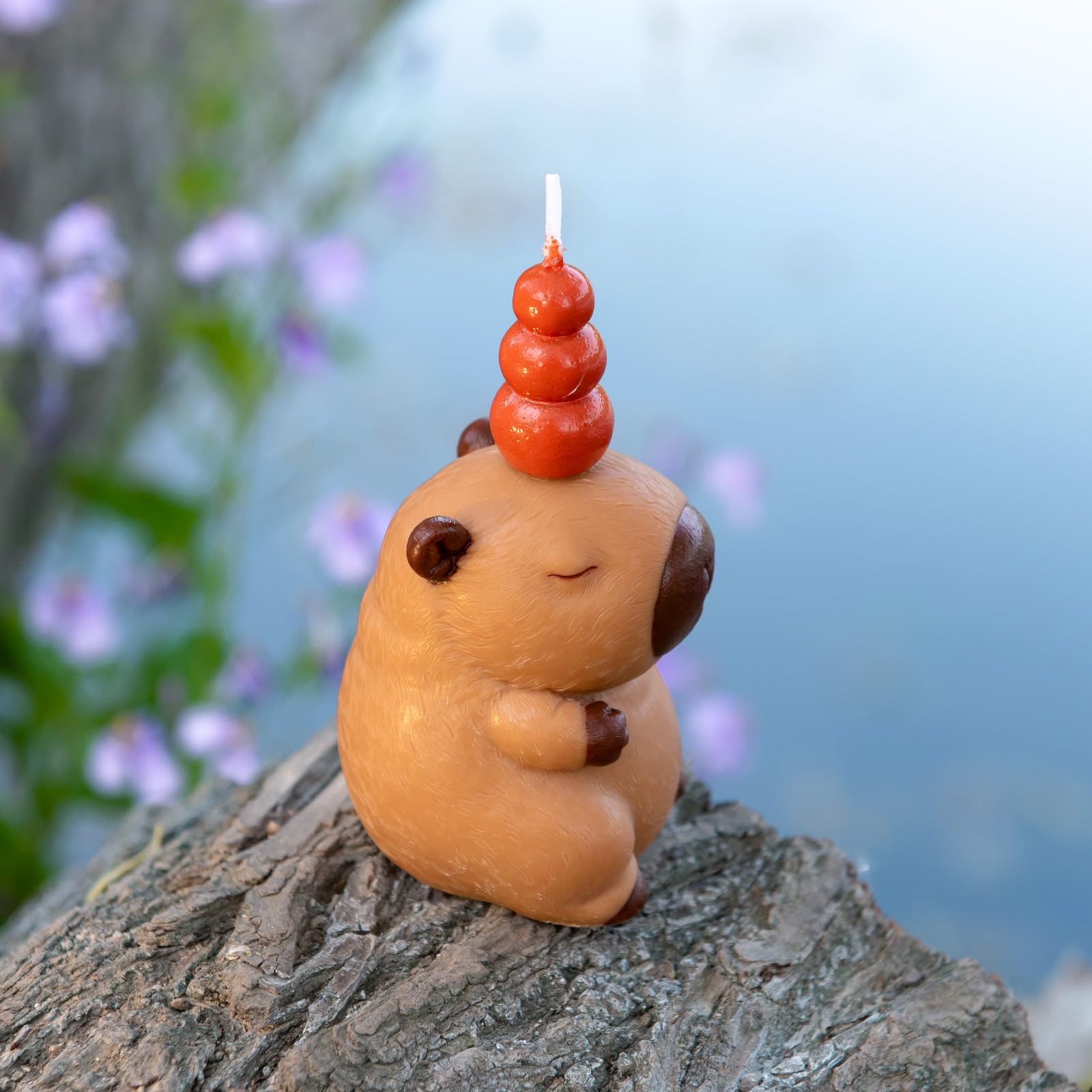 L&M Gifts capybara candle in use creates cozy living spaces