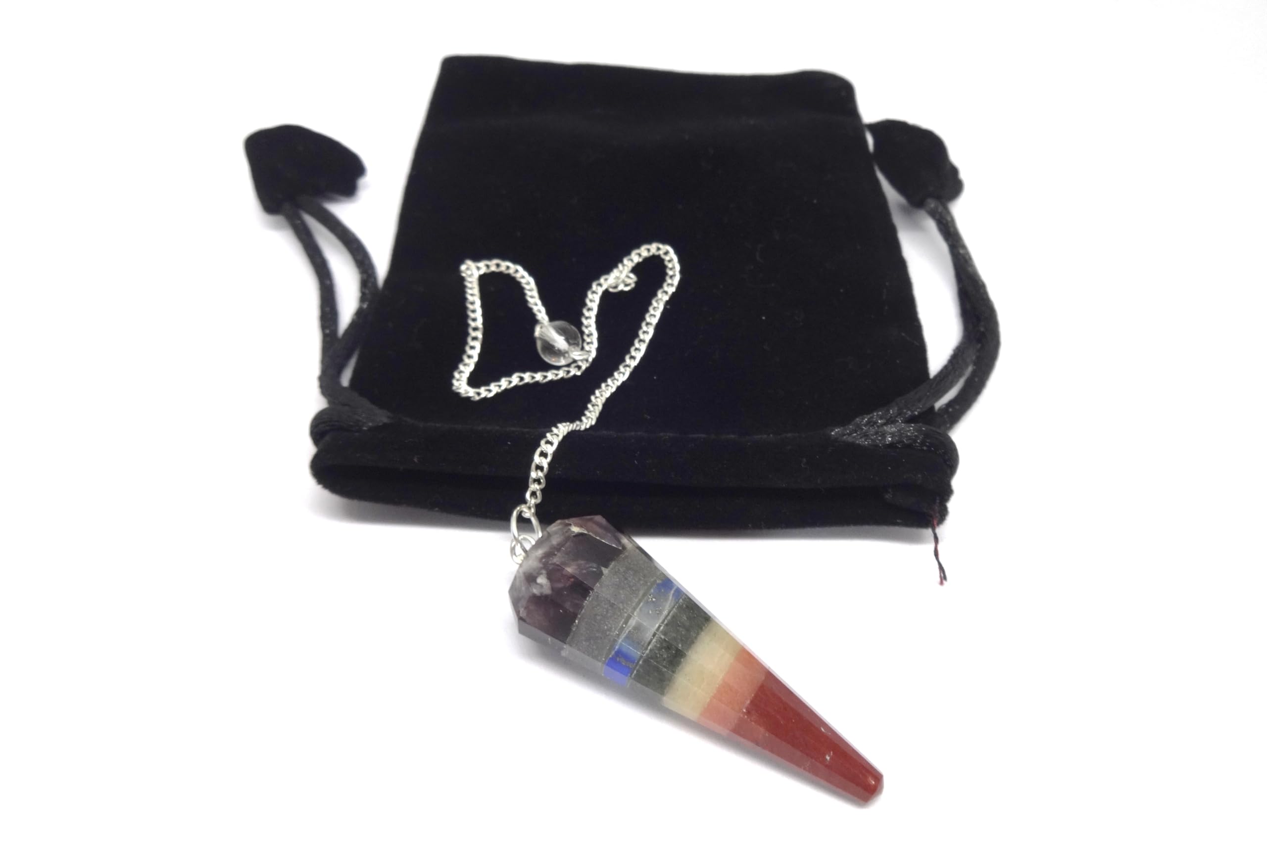 L Pedra Crystal crystal pendulum with chain for focused dowsing readings