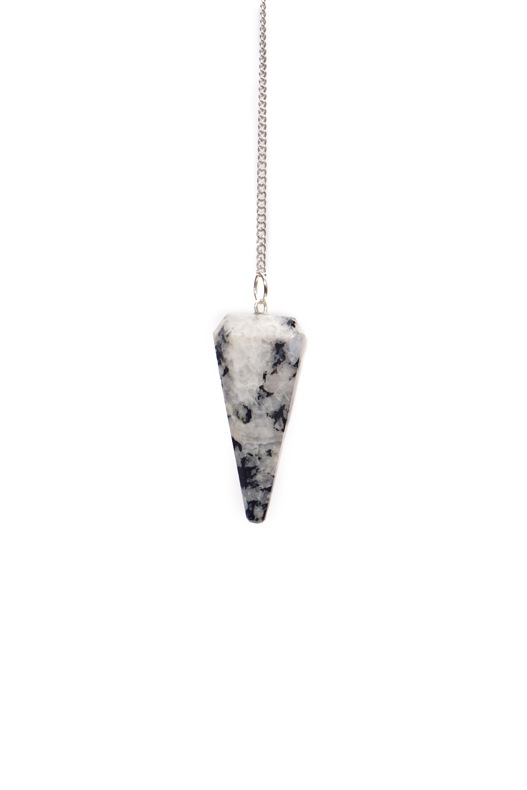 L Pedra & Crystal hexagonal pointed pendulum for precise dowsing readings