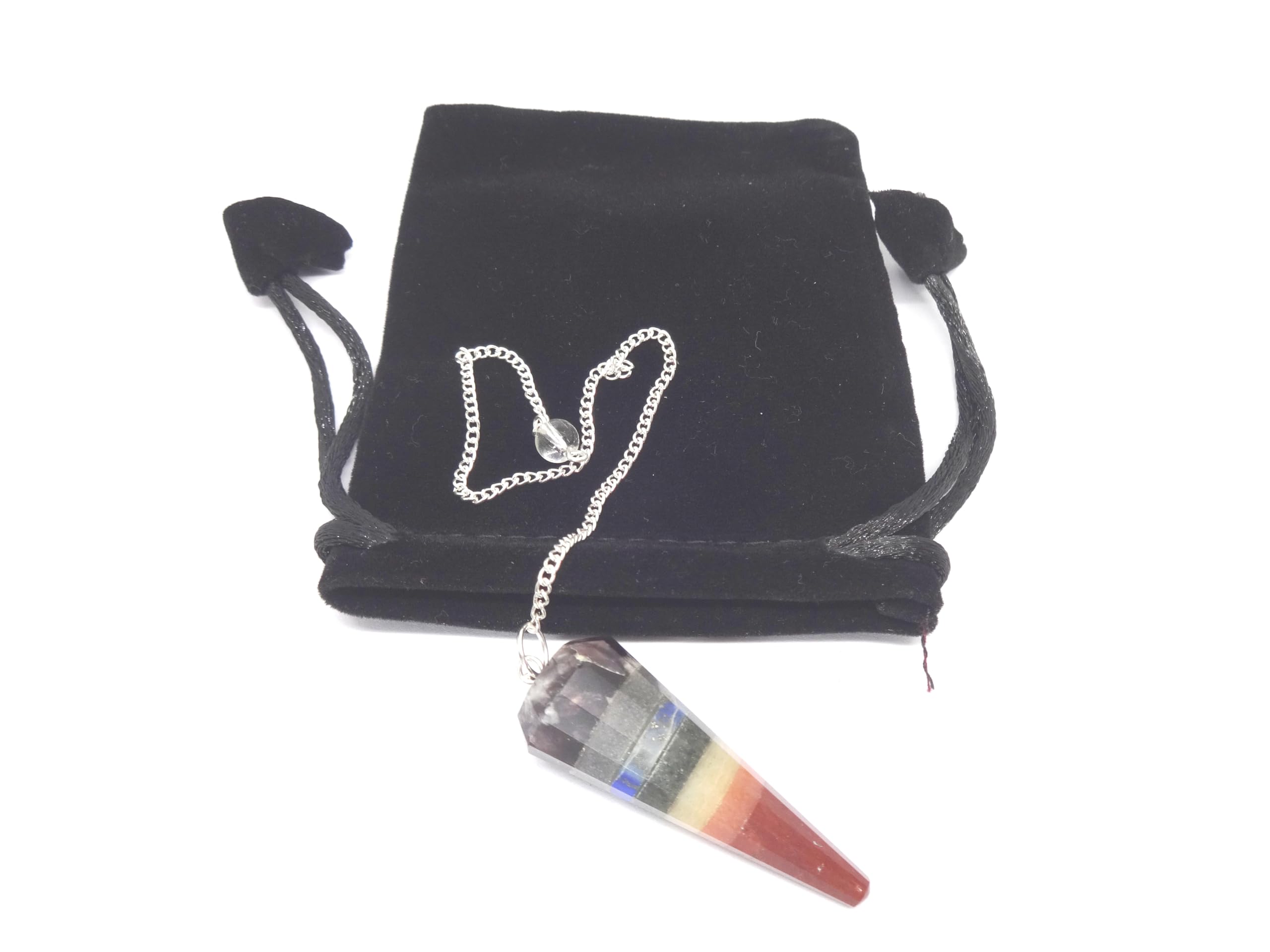 L Pedra Crystal chain pendulum used for readings and insight