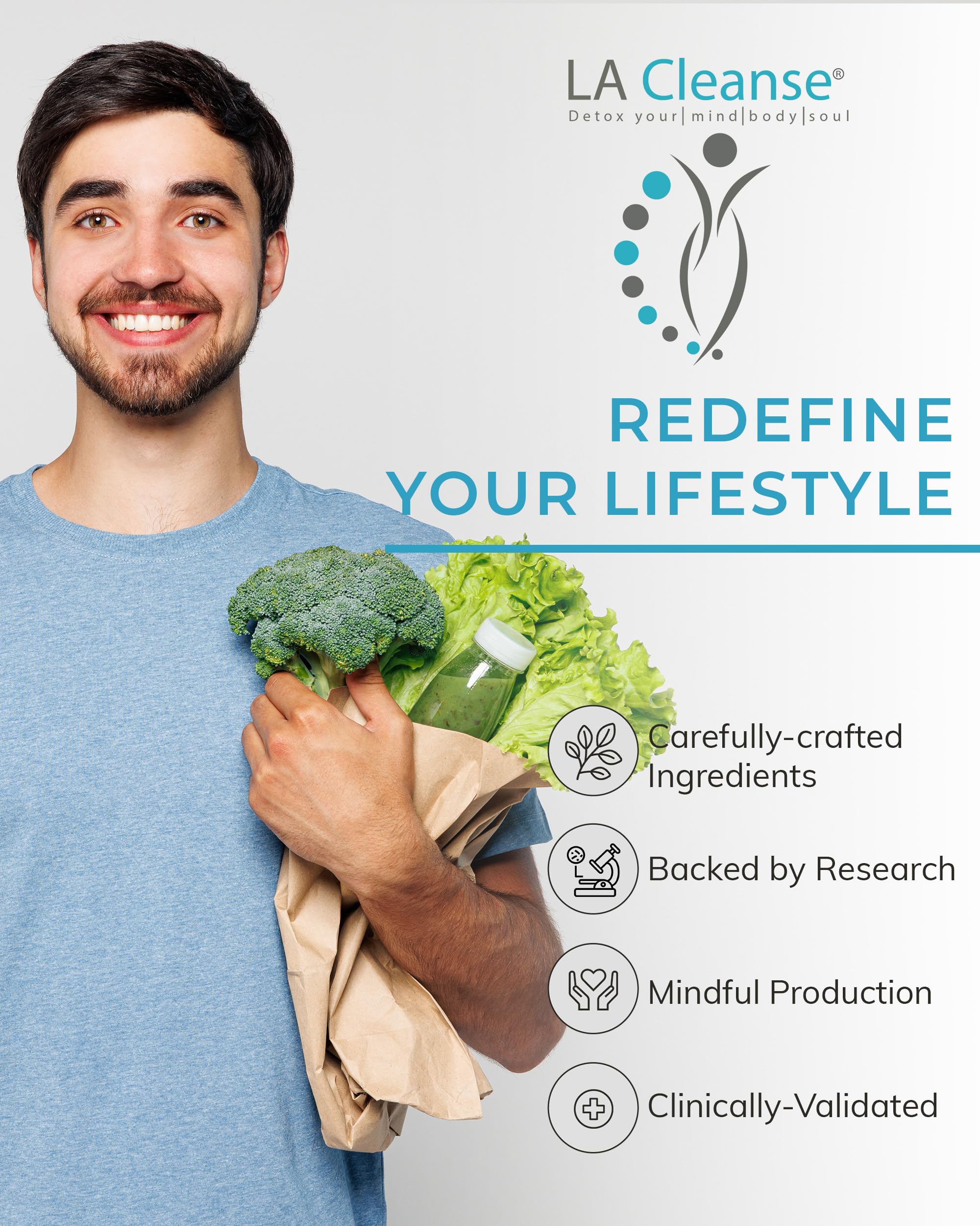 LA Cleanse Water Flush juniper berry highlights urinary support