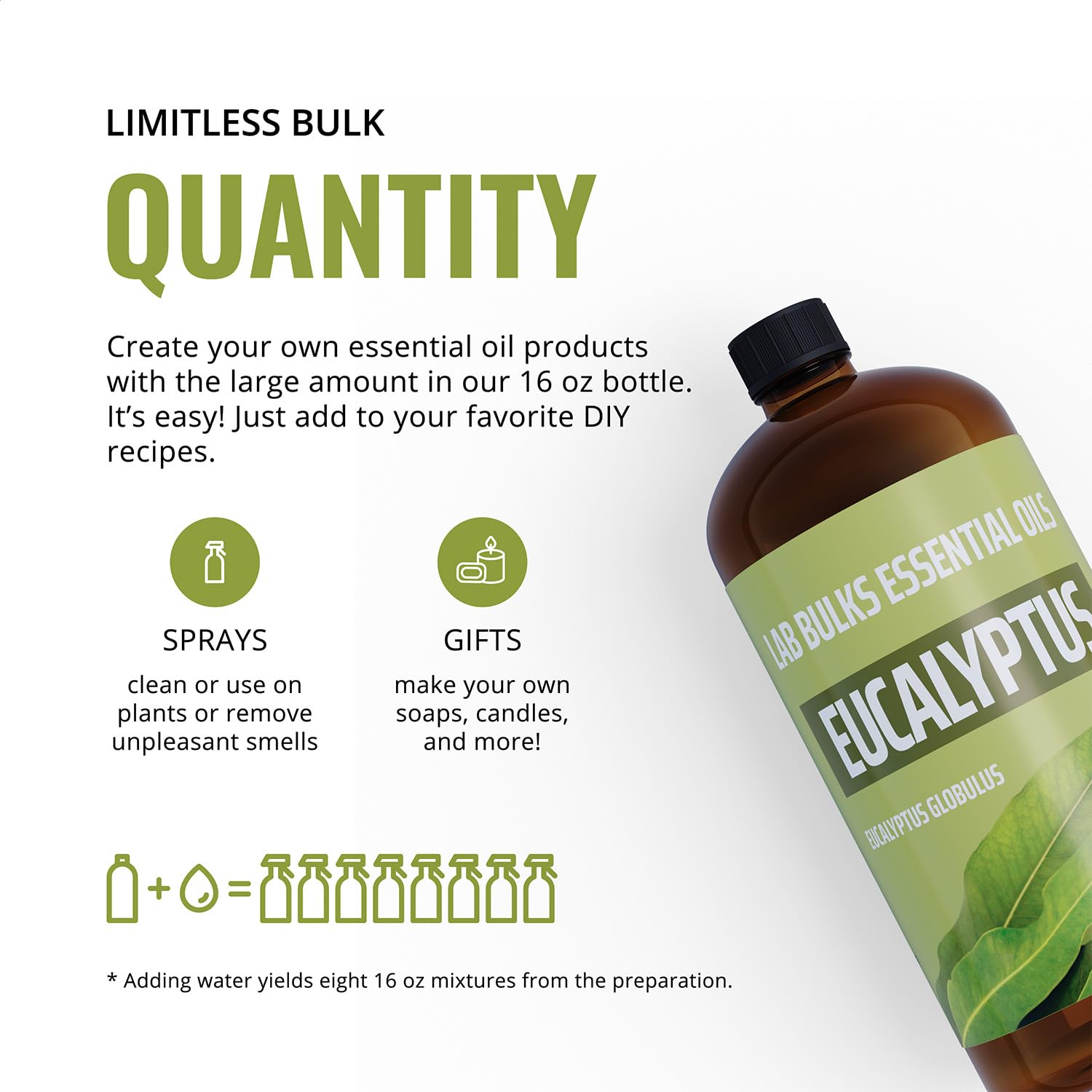 LAB BULKS ESSENTIAL OIL eucalyptus oil room-spray provides refreshing fragrance for any room